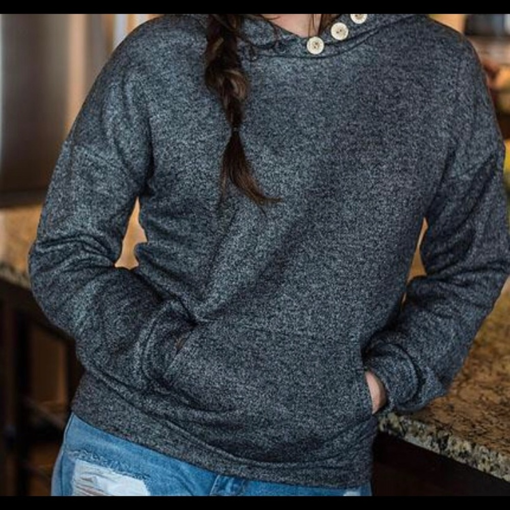 Charcoal hoodie- NWOT